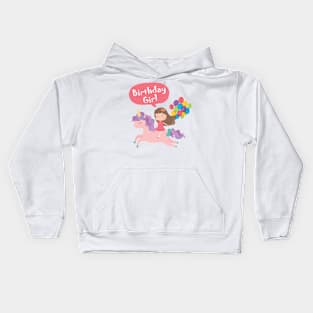 Unicorn Birthday Girl Special Gift Kids Hoodie